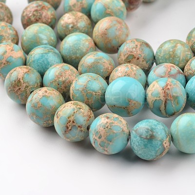Natural Imperial Jasper Beads Strands X-G-I122-10mm-12-1