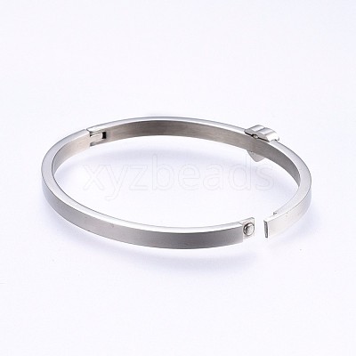 304 Stainless Steel Bangles BJEW-P222-08P-1