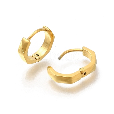 Ion Plating(IP) 304 Stainless Steel Hoop Earrings EJEW-H018-05G-02-1