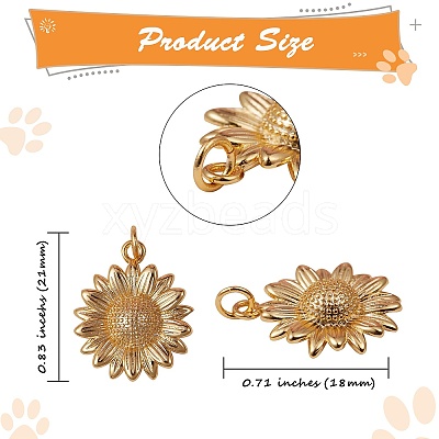 5Pcs Brass Pendants KK-SZ0004-39-1