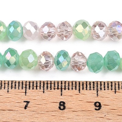 Electroplate Glass Beads Strands GLAA-T023-D16-04-1