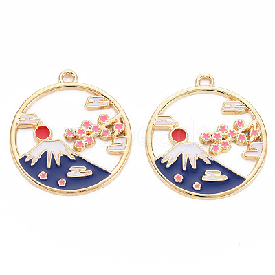 Alloy Enamel Pendants X-ENAM-S126-112-NR-1