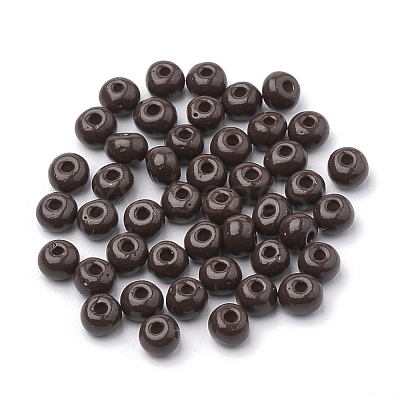 6/0 Baking Paint Glass Seed Beads SEED-Q025-4mm-N18-1