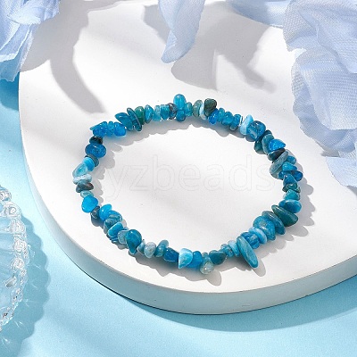 Natural Apatite Beads Kids Bracelets BJEW-JB10611-04-1