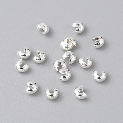 Brass Crimp Beads Covers KK-WH20001-06A-S-1