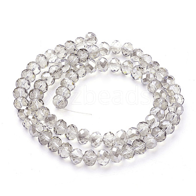 Electroplate Glass Beads Strands X-GR10MMY-01S-1
