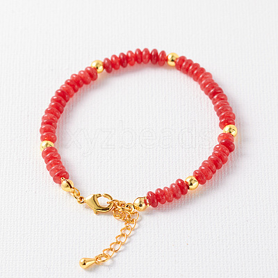 Simple Design Natural Carnelian Beaded Bracelets for Women JH7309-12-1