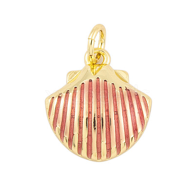 Rack Plating Brass Enamel Pendants KK-P269-09G-03-1