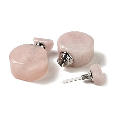 Natural Rose Quartz Dropper Perfume Bottles DJEW-H010-04P-02-1