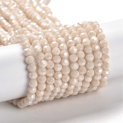 Electroplate Opaque Glass Beads Strands EGLA-A035-P4mm-A05-1