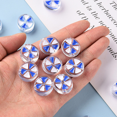 Transparent Enamel Acrylic Beads TACR-S155-005A-1