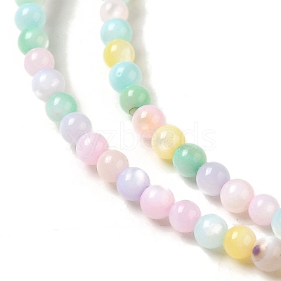 Ice Cream Color Dyed Natural Freshwater Shell Beads Strands X1-SHEL-G018-01A-1