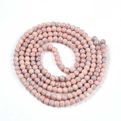 Baking Paint Glass Beads Strands DGLA-N003-4mm-C02-1