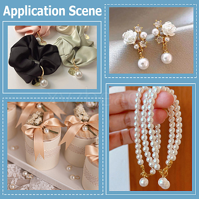 60Pcs ABS Plastic Imitation Pearl Charms KK-BBC0023-53-1