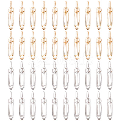 40Pcs 2 Colors Zinc Alloy Hair Pin PHAR-CP0001-09-1