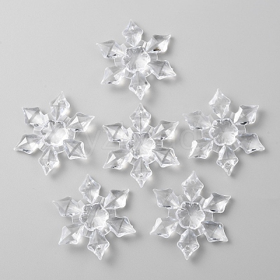 Transparent Acrylic Connector Charms TACR-WH0001-74B-1