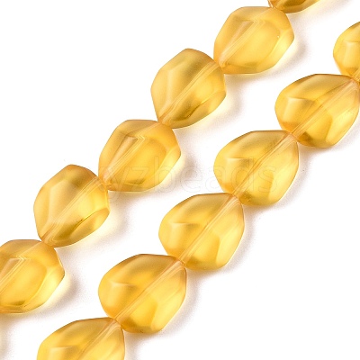 Frosted Glass Beads Strands GLAA-T023-30I-1