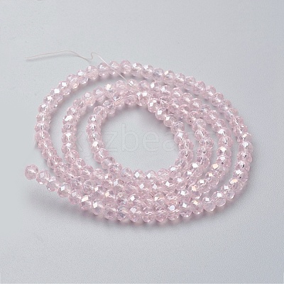 Electroplate Glass Beads Strands EGLA-F124-FR-B05-1