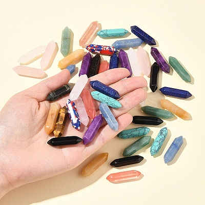 5Pcs Dyed Synthetic Turquoise Healing Stones G-FS0005-83G-1