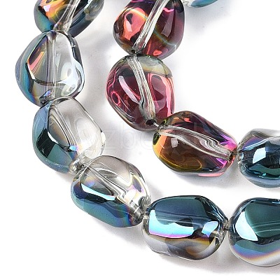 Electroplate Glass Beads Strands EGLA-T021-08H-1