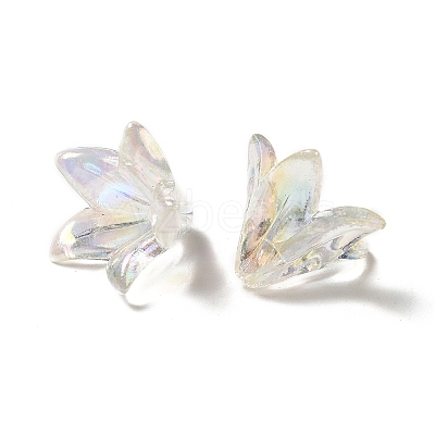 Transparent Acrylic Bead Caps X-OACR-H016-05-1