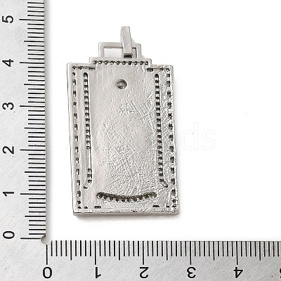 Brass Micro Pave Cubic Zirconia Pendants with Enamel KK-H458-01P-11-1