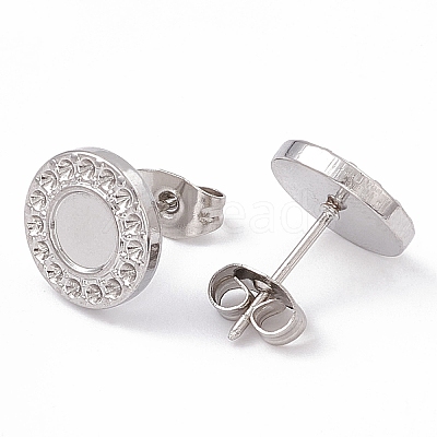 Non-Tarnish 304 Stainless Steel Stud Earring Findings LS-EJEW-G338-01P-1