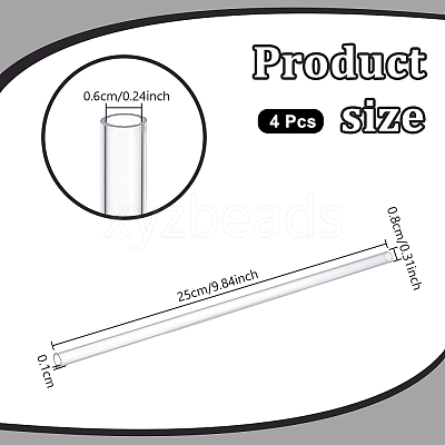 Transparent Acrylic Pipe AJEW-WH0475-51K-1