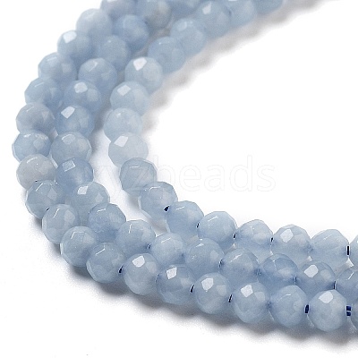 Natural Angelite Beads Strands X-G-G161-A05-05-1