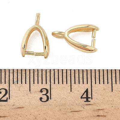 Rack Plating Brass Ice Pick Pinch Bails KK-Z030-05D-G-01-1