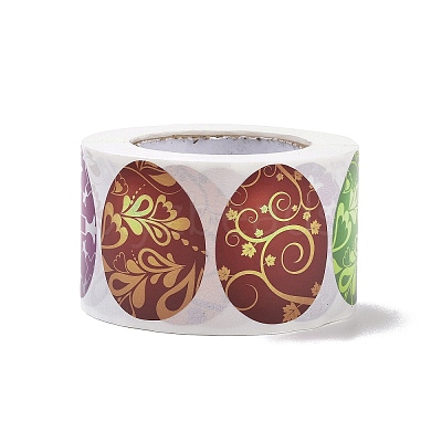 9 Patterns Easter Theme Self Adhesive Paper Sticker Rolls X-DIY-C060-02C-1