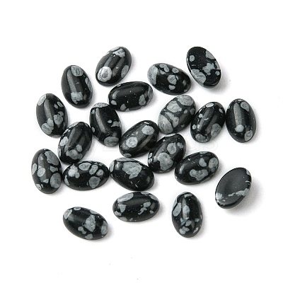 Synthetic Snowflake Obsidian Cabochons G-A094-01A-35-1