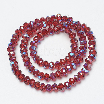 Electroplate Glass Beads Strands EGLA-A034-T6mm-I14-1