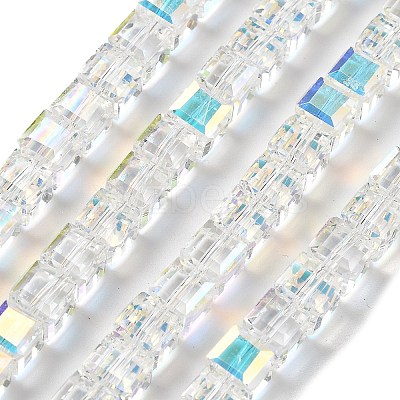 Electroplate Glass Beads Strands EGLA-H108-01A-AB01-1