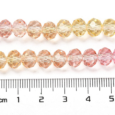 Transparent Painted Glass Beads Strands DGLA-A034-T8mm-A07-1