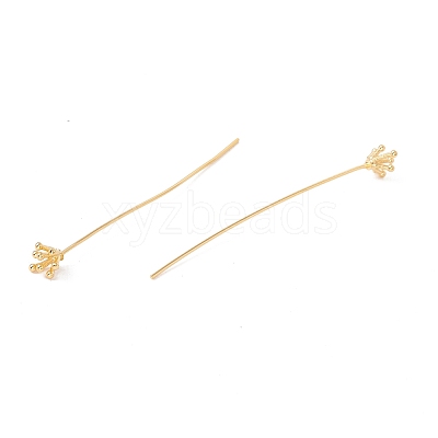 Brass Flower Head Pins FIND-B009-03G-1