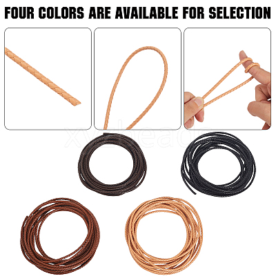 5M Round Braided Cowhide Letter Cord WL-GF0001-34B-01-1