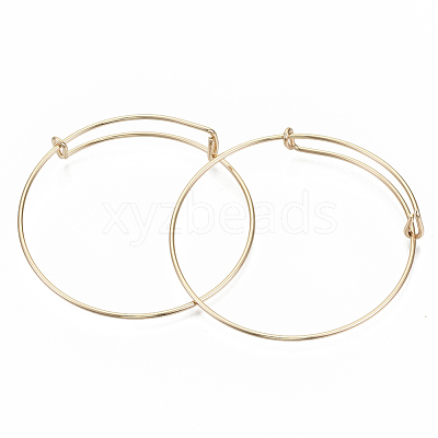 Adjustable Iron Expandable Bangle Making X-BJEW-R038-KC-1