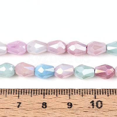 Anti-Tarnish Electroplate Glass Beads Strands X-GLAA-T025-13A-02-1