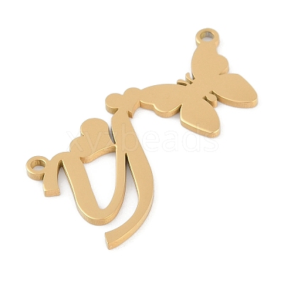 304 Stainless Steel Pendants STAS-L279-002G-Y-1