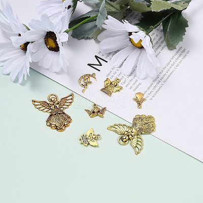 Tibetan Style Alloy Pendants TIBEP-MSMC020-AG-1