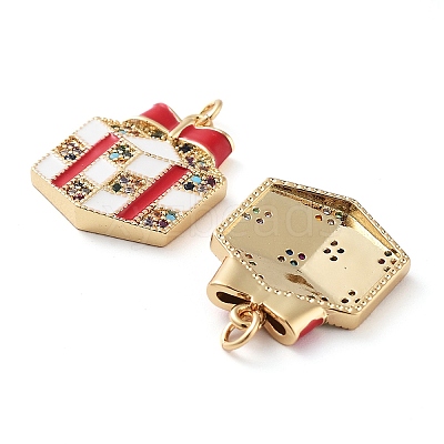 Christmas Theme Rack Plating Brass Pendants KK-M280-11A-G-1