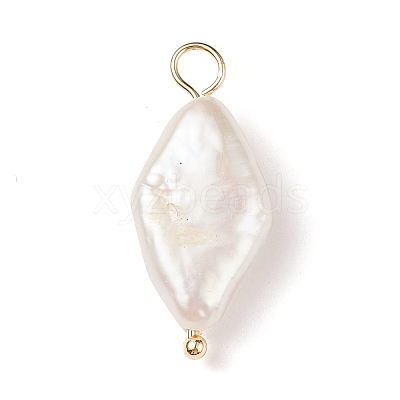 Natural Keshi Pearl Pendants X-PALLOY-JF01932-1