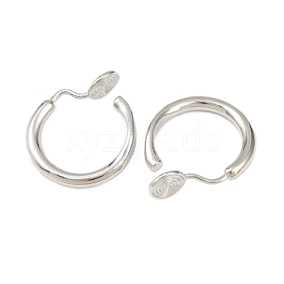 Brass Clip-on Earring Findings KK-F921-08B-P-1