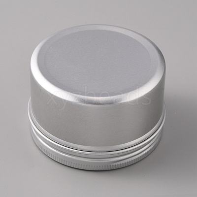 Aluminium Shallow Round Candle Tins AJEW-WH0326-03B-1