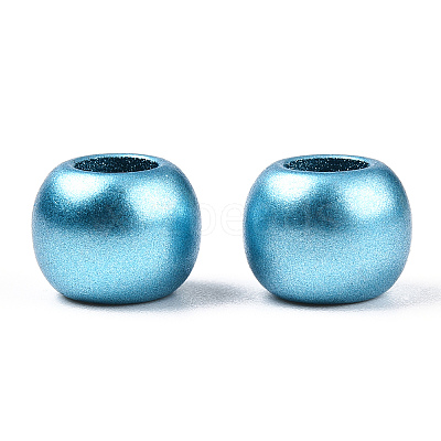 Rondelle Spray Painted Acrylic Beads ACRP-WH0003-01E-1
