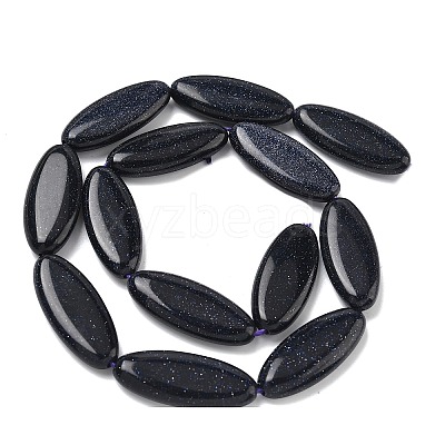 Synthetic Blue Goldstone Beads Strands G-B078-E14-01A-1