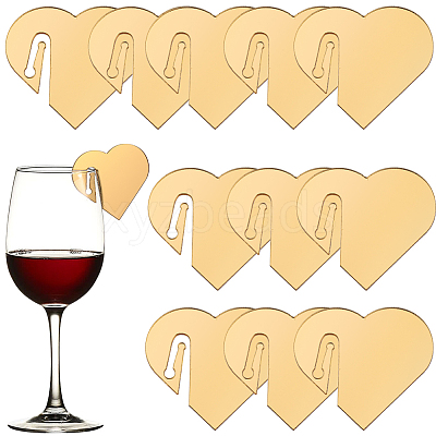 Acrylic Mirror Wine Glass Charms AJEW-SC0002-53B-01-1