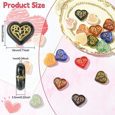 19Pcs 19 Colors Handmade Lampwork Beads LAMP-CJ0002-38-1