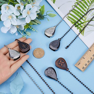 3 Sets 3 Colors Alloy Ceiling Fan Pull Chain Extenders FIND-CP0001-76-1